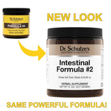 Dr. Schulze's Intestinal Formula #2 - etiqueta frontal destacando ingredientes herbales.