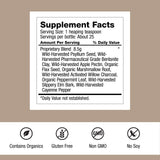 Etiqueta de Dr. Schulze's Intestinal Formula #2 con ingredientes vegetales y perfil gluten-free.