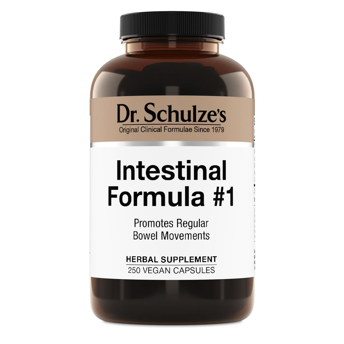 Dr. Schulze's Intestinal Formula #1 - botella: apoyo suave para el bienestar digestivo diario.
