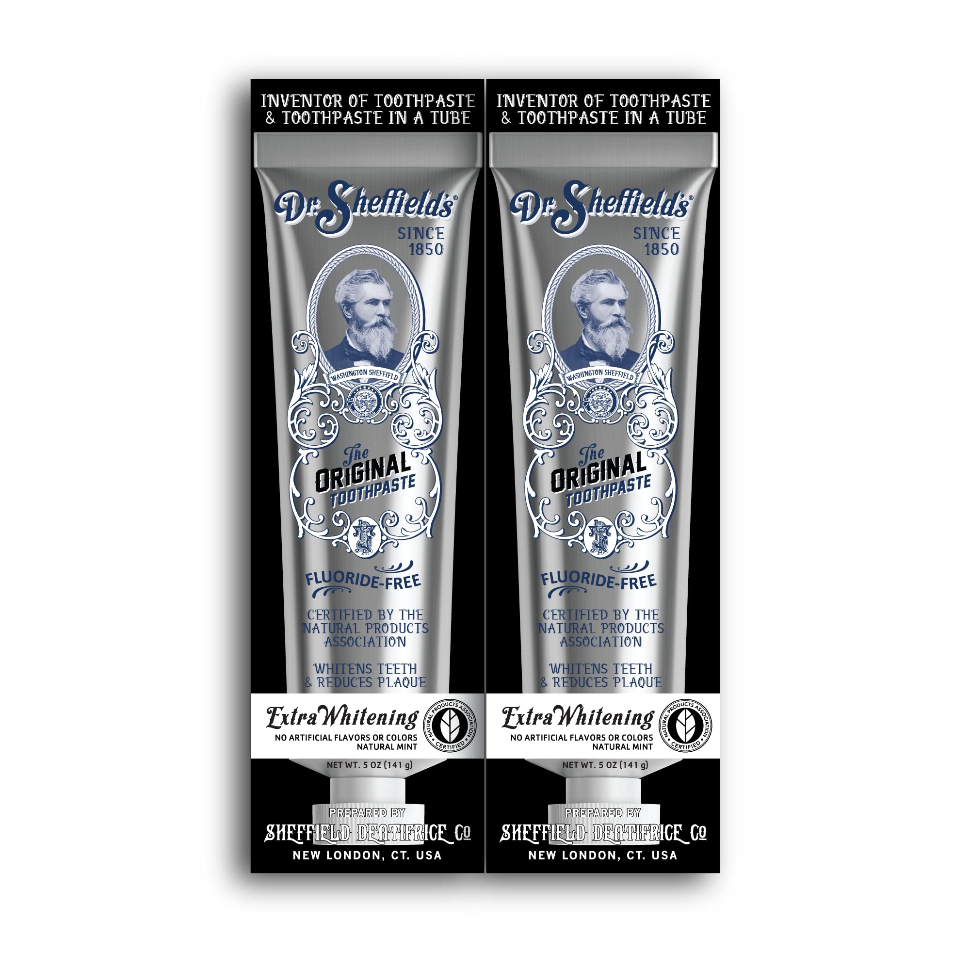 Dr Sheffield's crema dental natural con blanqueamiento suave para dientes más blancos