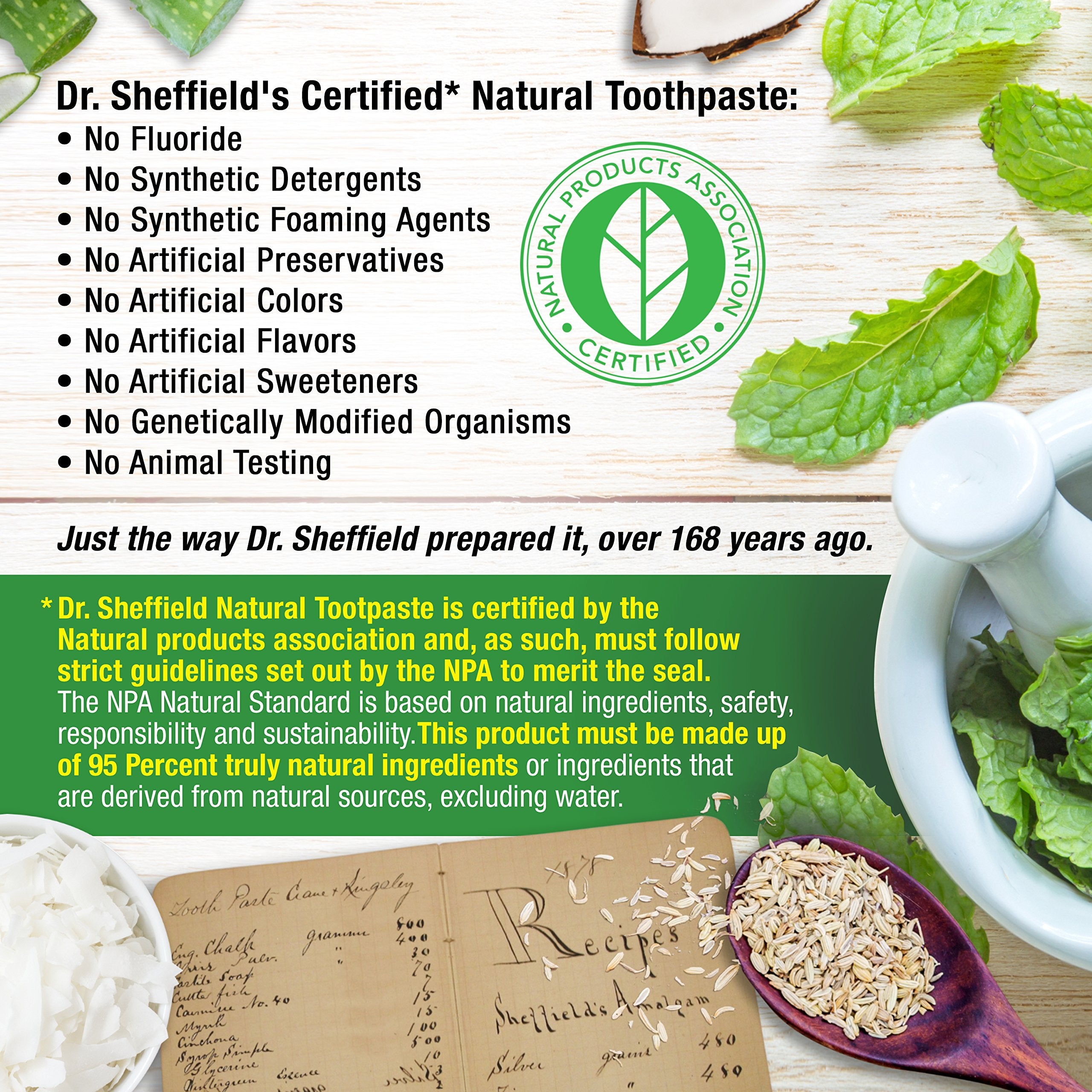 Dr. Sheffield’s dentífrico natural chocolate, sabor chocolate delicioso para la rutina
