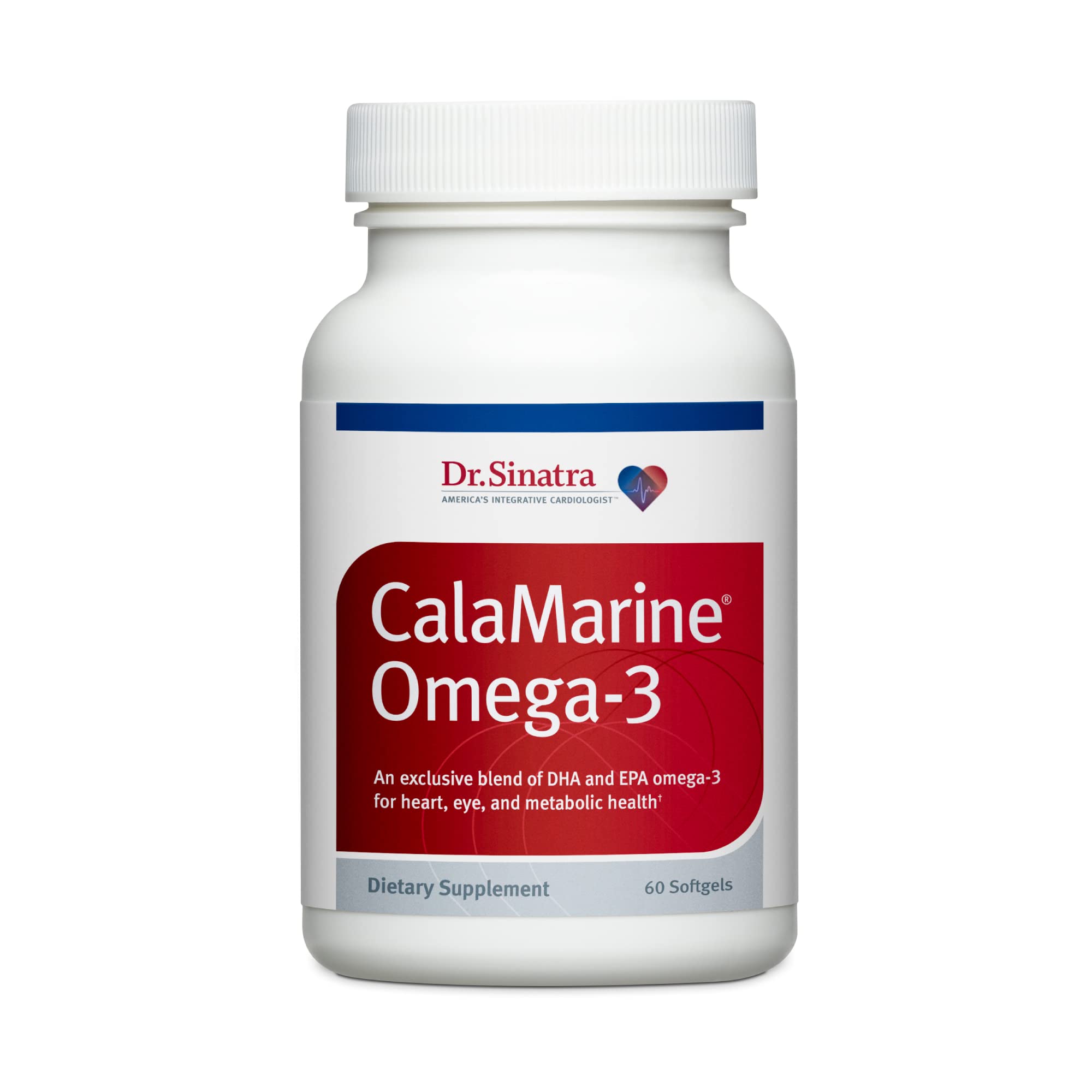 Dr. Sinatra CalaMarine cápsulas fáciles de tomar para apoyar la salud cardiovascular.