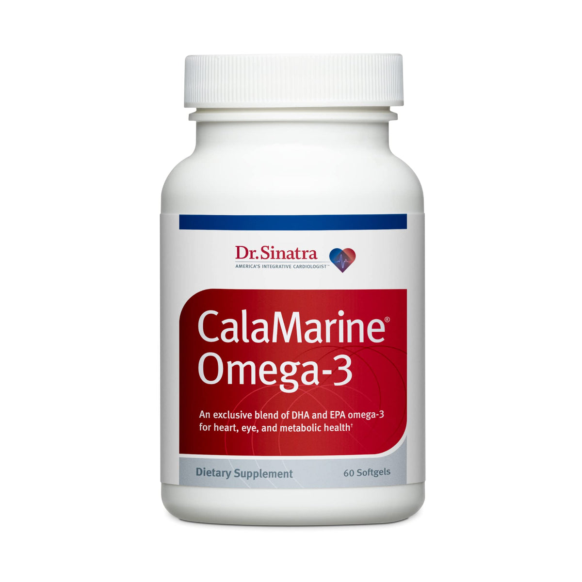 Dr. Sinatra CalaMarine cápsulas fáciles de tomar para apoyar la salud cardiovascular.