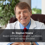 Dr. Sinatra etiqueta muestra AlvioLife y NAC para balance de mucosidad