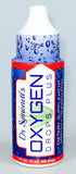 Dr. Symonett's Oxygen Drops Plus, vaso con agua para tomar la dosis diaria.