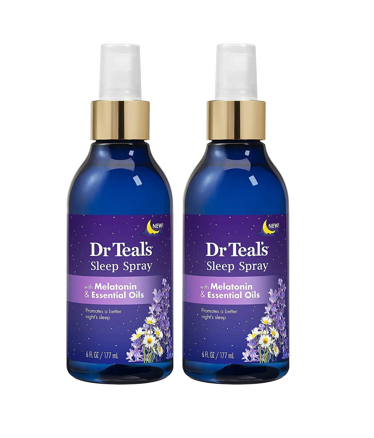 Dr Teal's Sleep Spray con melatonina, botella individual, promueve relajación antes de dormir