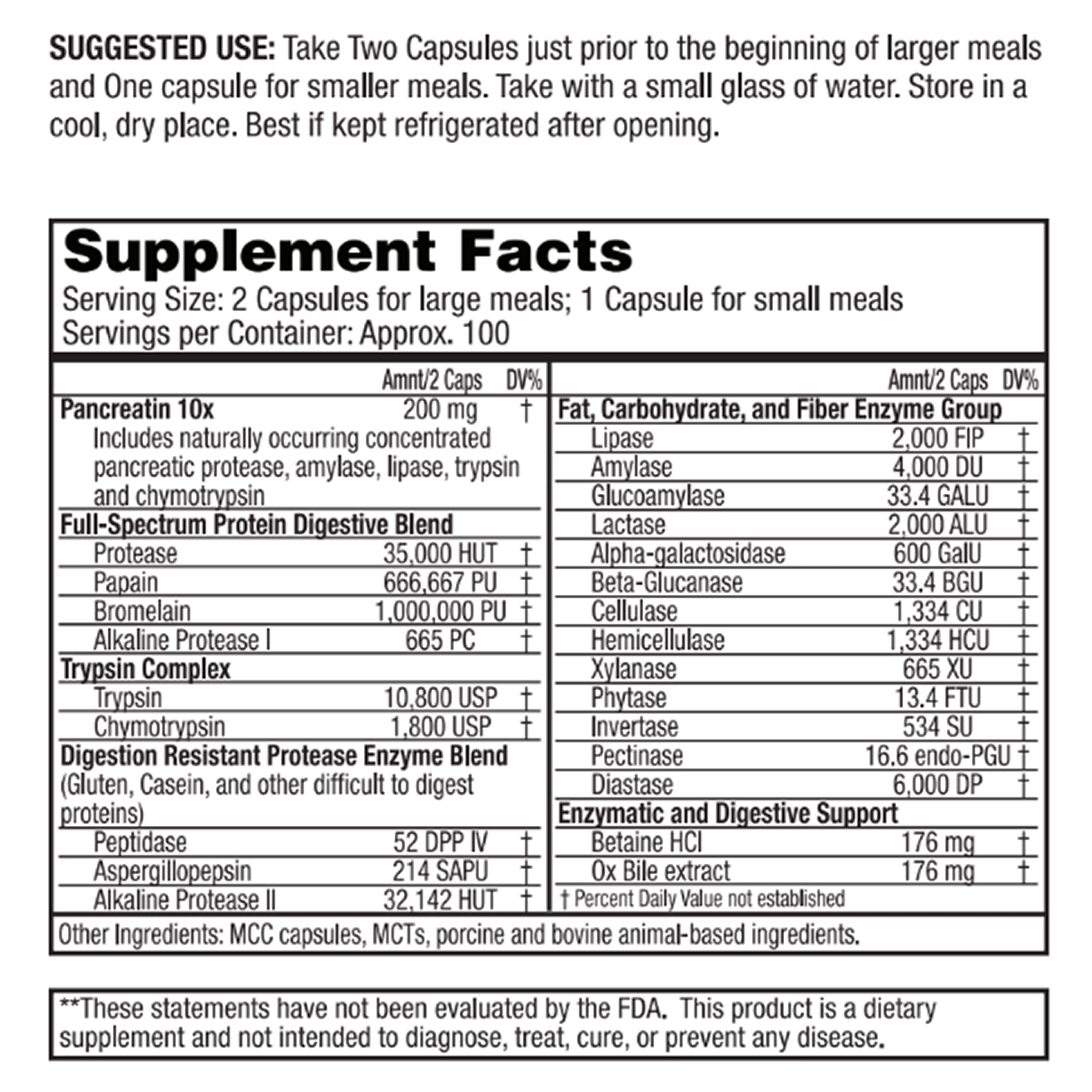 Dr. Tennant's con DPP-IV: facilita la digestión de gluten y caseína.