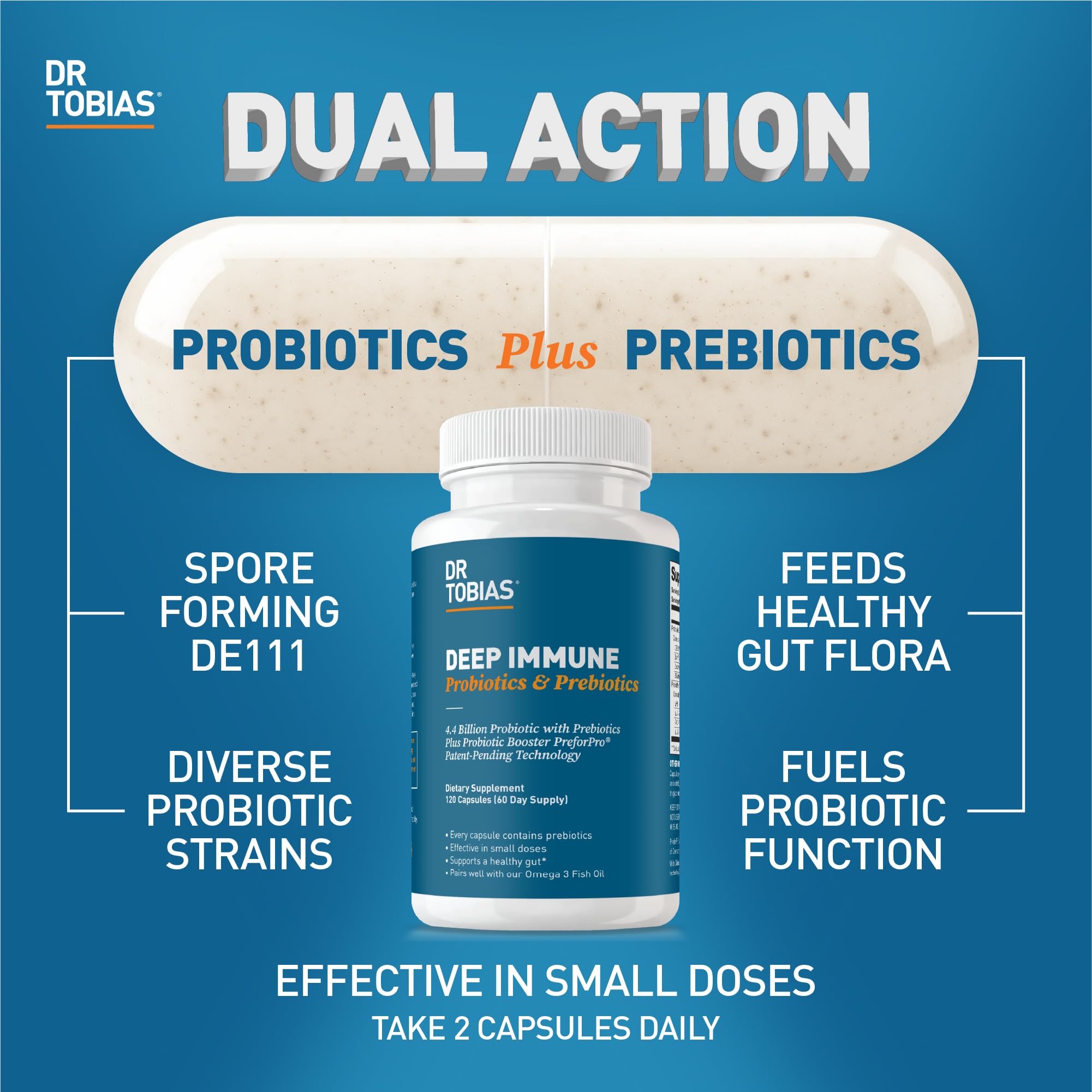 Dr. Tobias DE111: cepa esporada para mejor absorción intestinal.