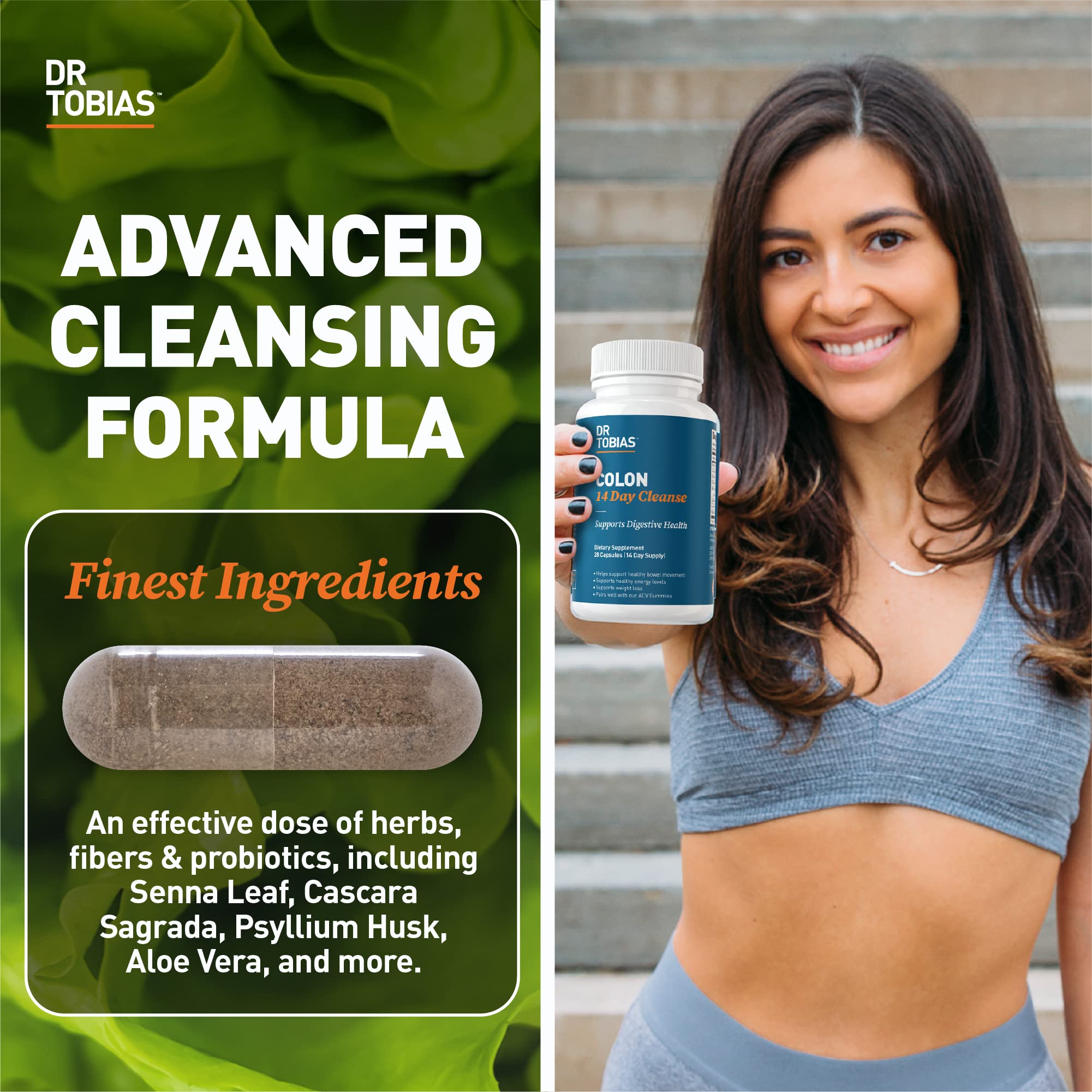 Dr. Tobias Colon Cleanse: cápsulas fáciles de tomar para detox suave.