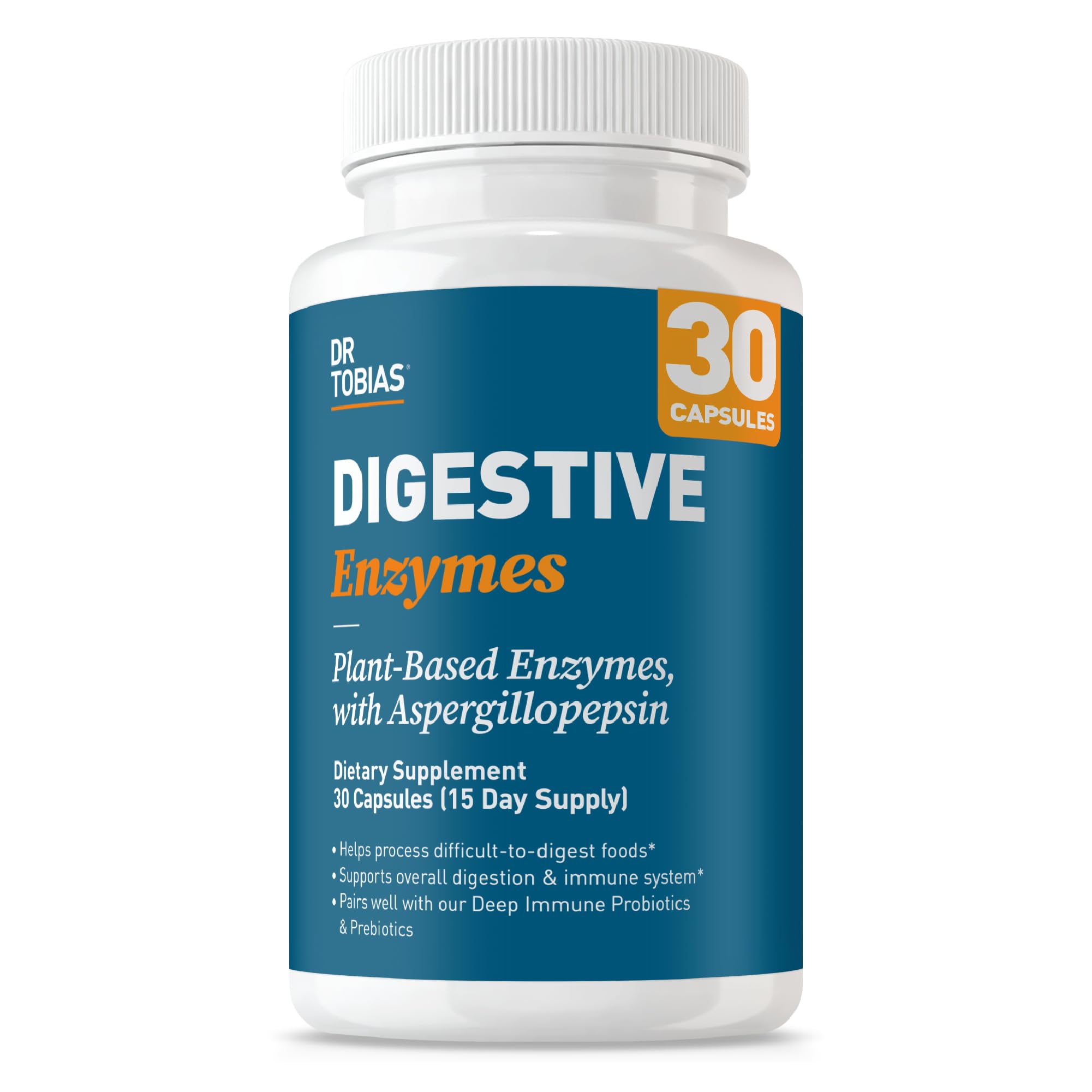 Dr. Tobias Enzimas Digestivas: cápsulas diarias para una digestión más suave.