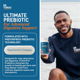 Dr. Tobias Prebiotics: etiqueta frontal destacando PreforPro