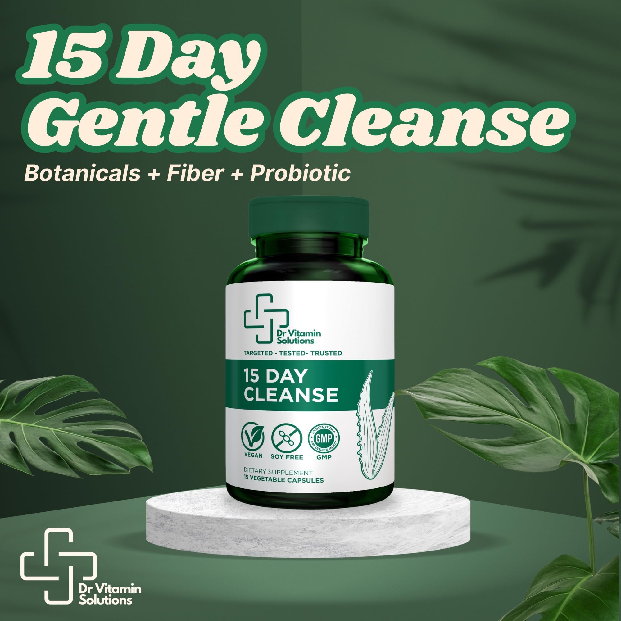 DR VITAMIN SOLUTIONS 15 Días Cleanse: cápsulas de textura suave para una experiencia de uso cómoda.