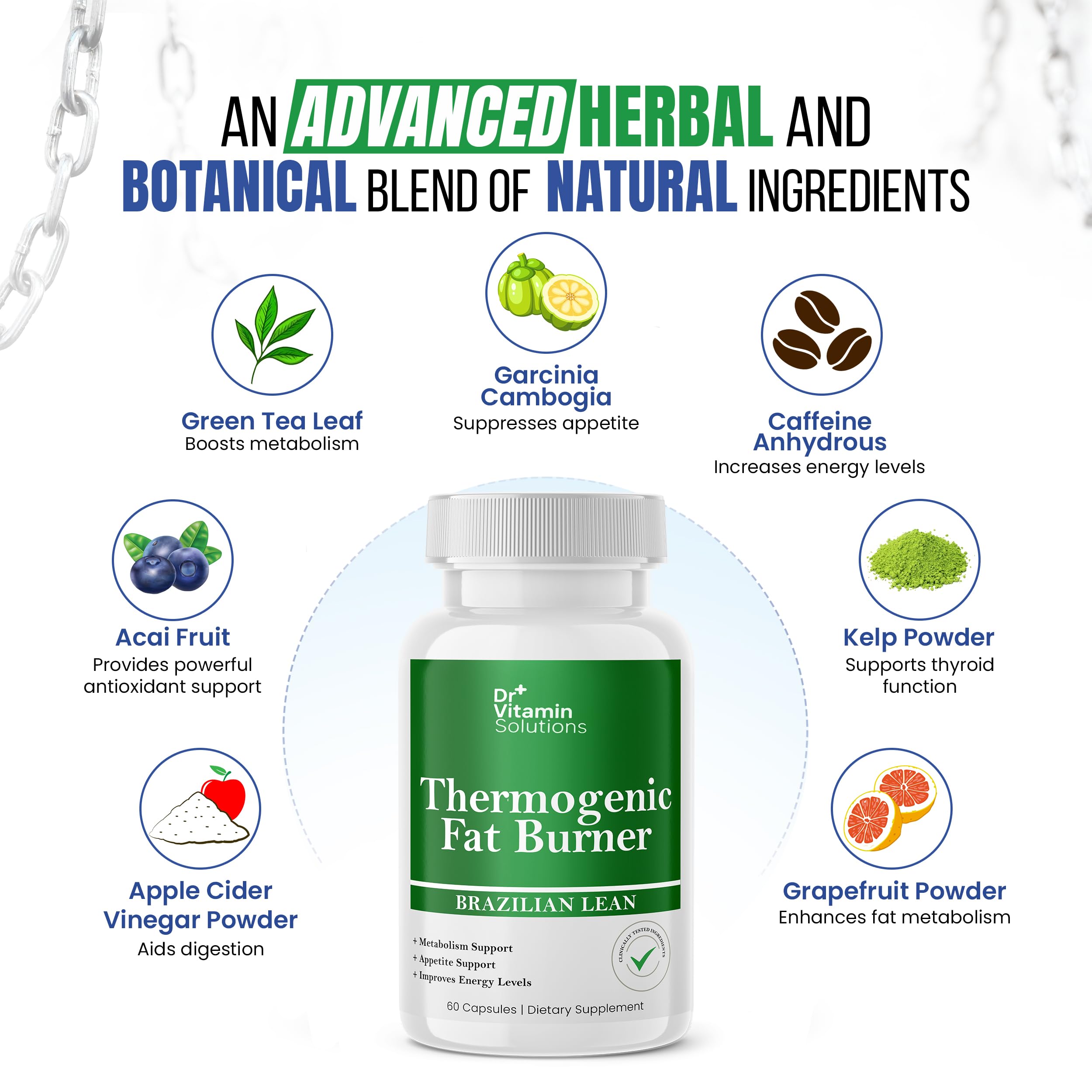DR VITAMIN SOLUTIONS Brazilian Lean, embalaje compacto para llevarlo a cualquier lugar.