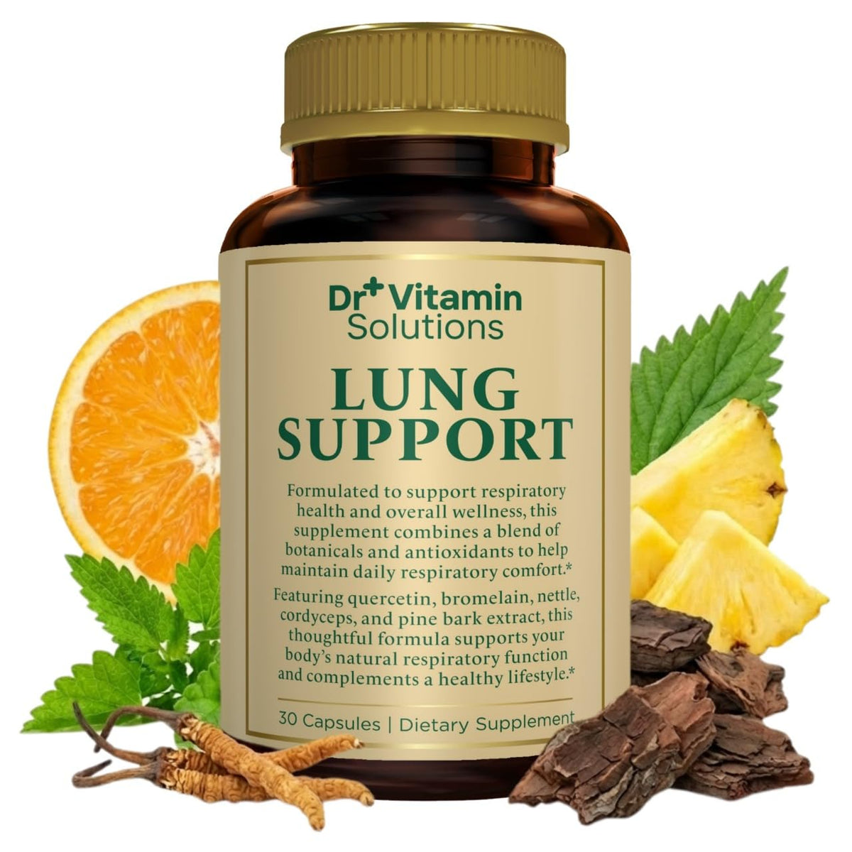 DR VITAMIN SOLUTIONS Detox pulmones cápsulas: apoyo para respiración clara diurna