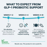 Etiqueta del probiótico DR VITAMIN SOLUTIONS mostrando beneficios y uso diario.