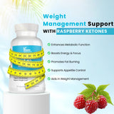 DR VITAMIN SOLUTIONS Fat Burner — ingredientes clave, incluida frambuesa y té verde.