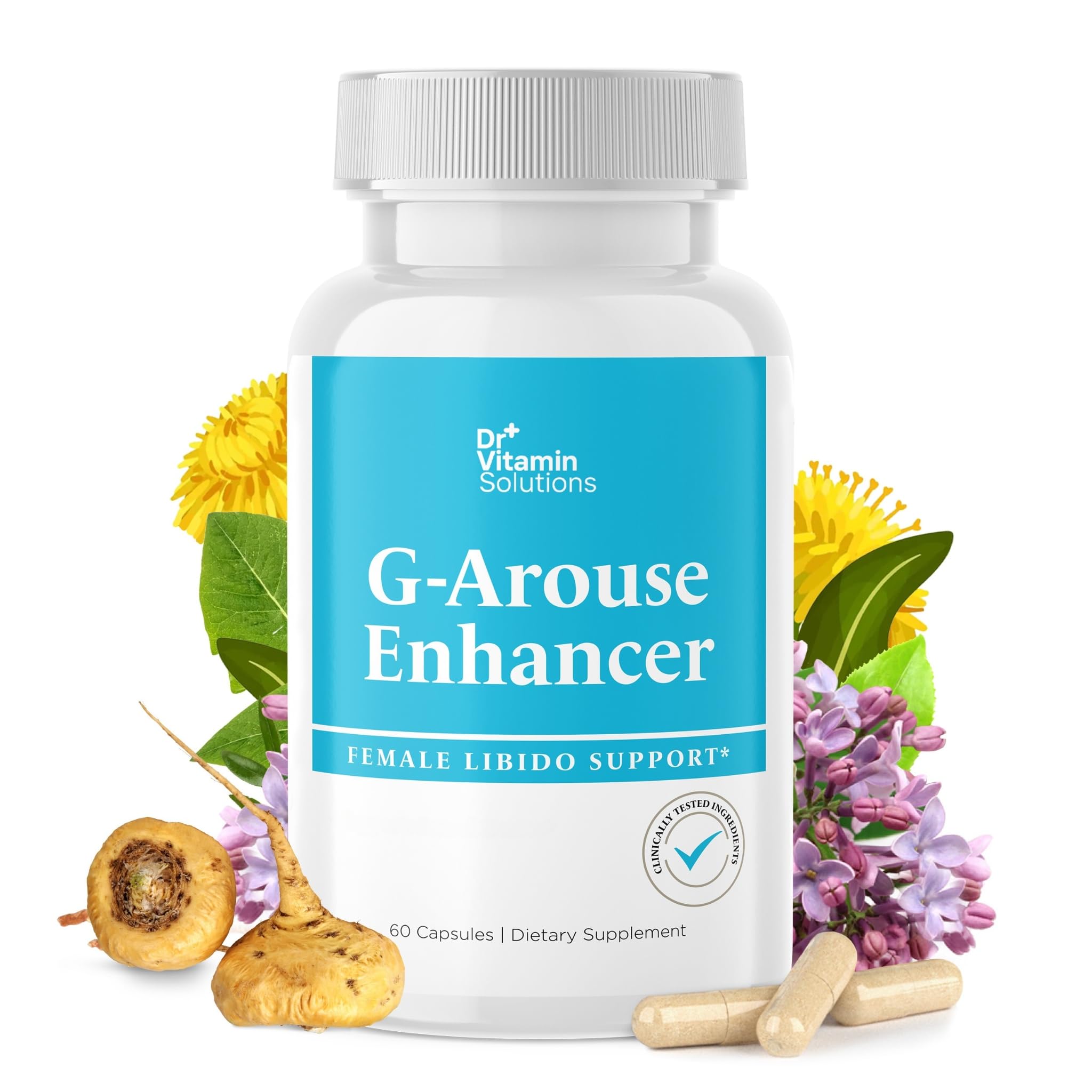 Botella de cápsulas G-Arouse de DR VITAMIN SOLUTIONS para energía diaria