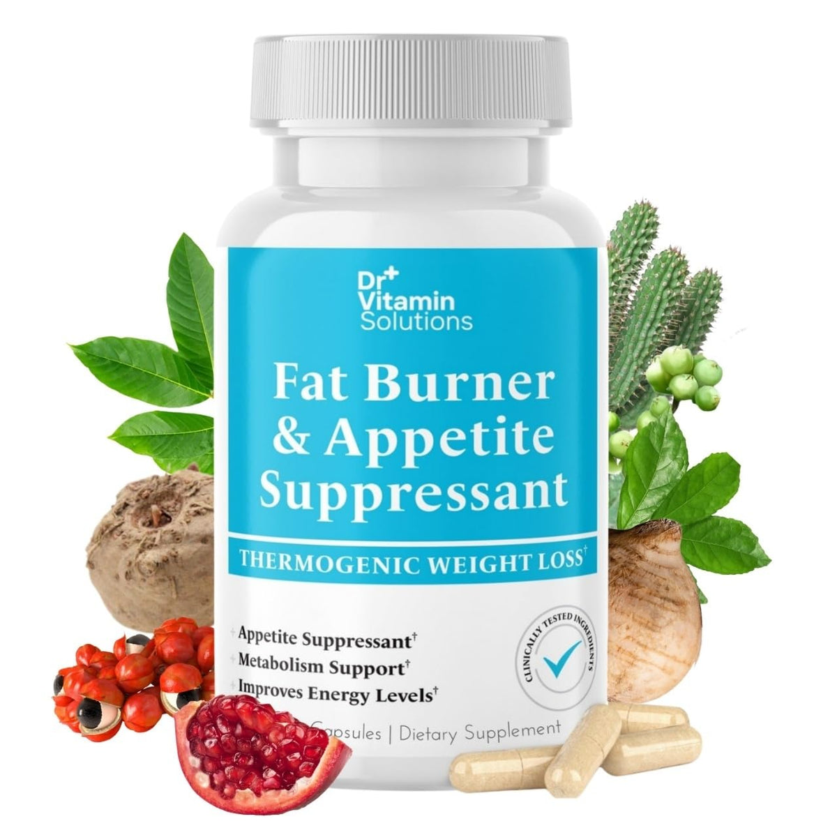 DR VITAMIN SOLUTIONS quema grasa: cápsulas para promover energía durante el día.