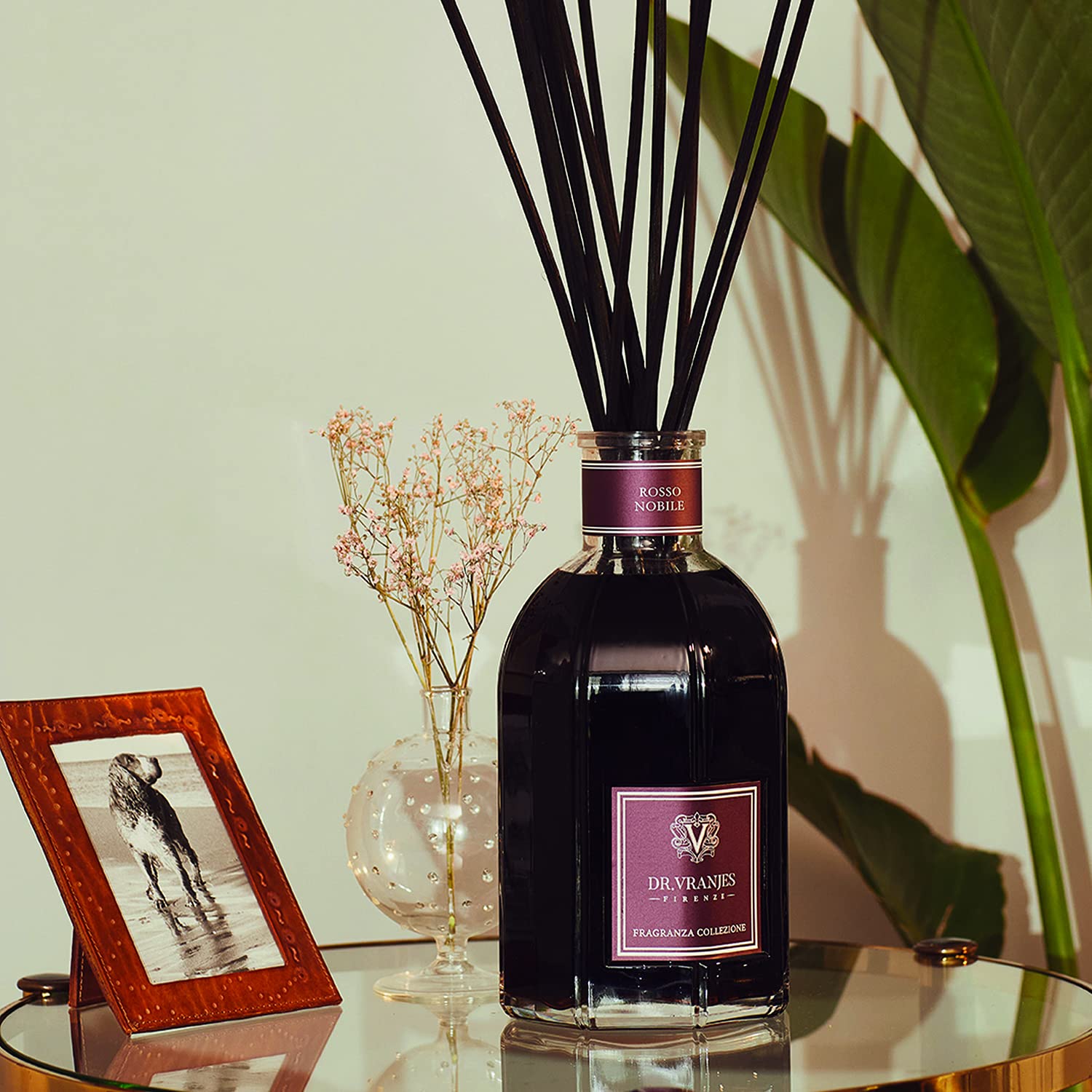 Dr. Vranjes Rosso Nobile, difusor 500ml, notas de vino y flores para el salón.