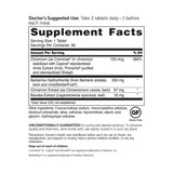 Tabletas Dr. Whitaker Berberina GlucoGold listas para ingerir con agua.