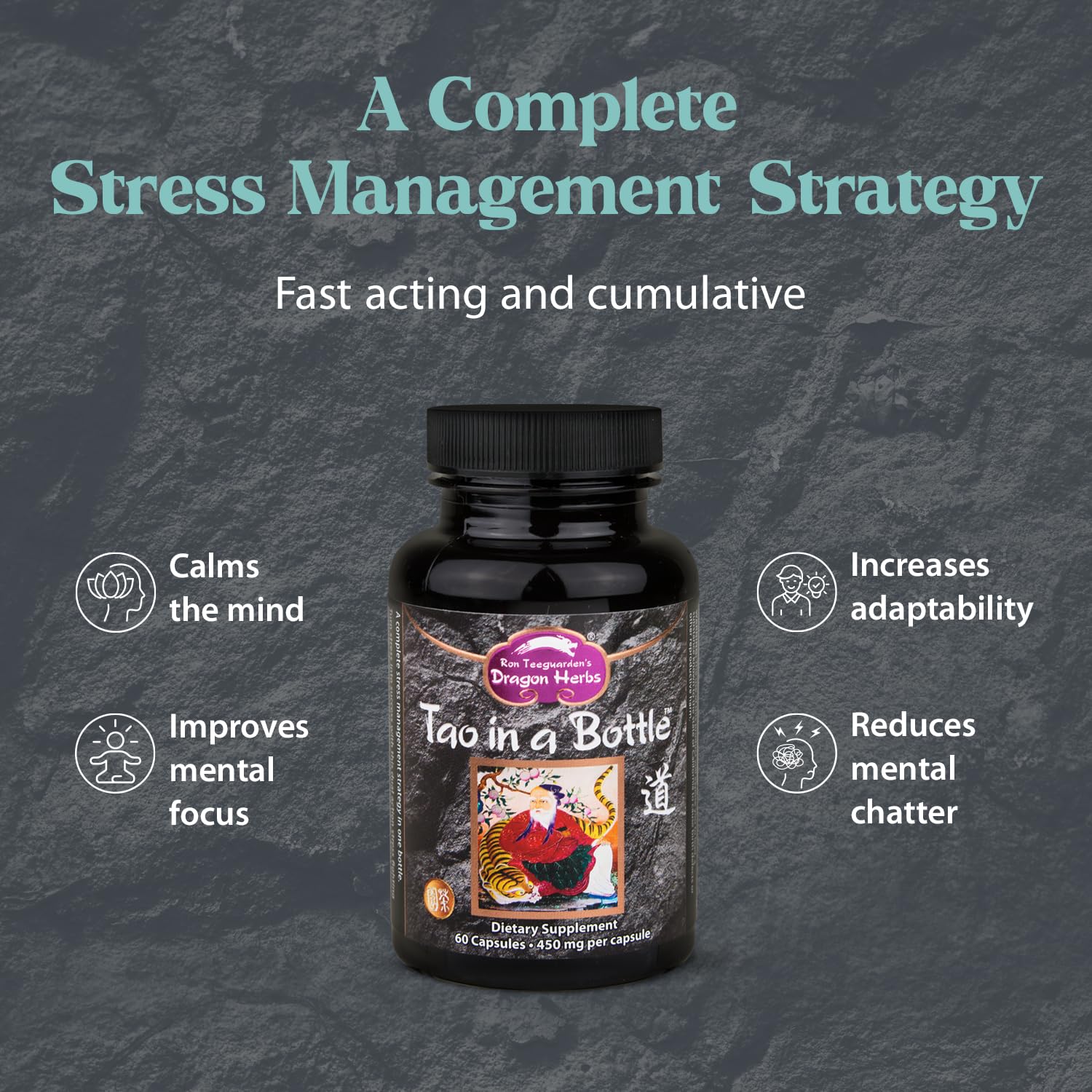 Dragon Herbs fórmula herbal para gestión del estrés y claridad mental.