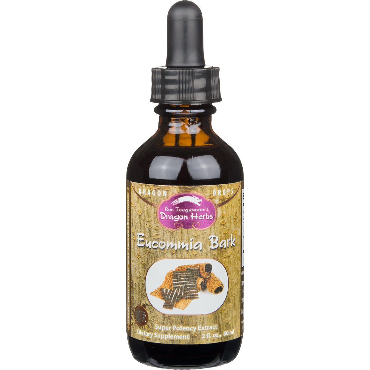 Dragon Herbs Gotas de Corteza de Eucommia, botella: apoyo para articulaciones y espalda