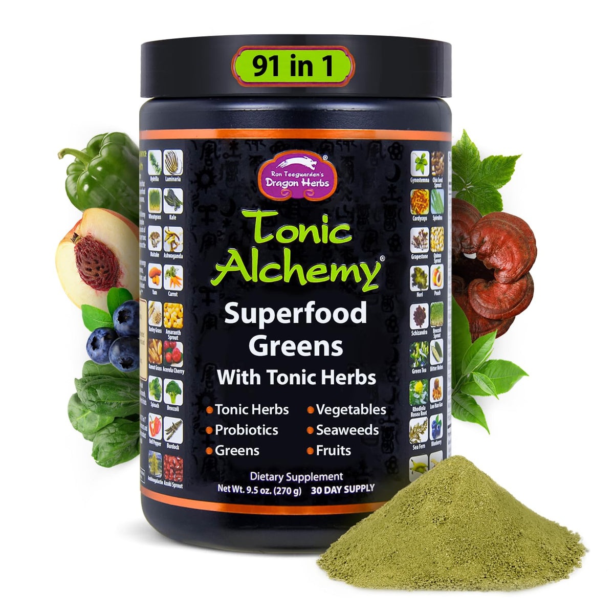Dragon Herbs Tonic Alchemy: polvo verde energizante para empezar el día