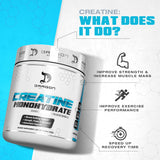DRAGON PHARMA Creatina Monohidrato entorno de gimnasio para entrenamiento.