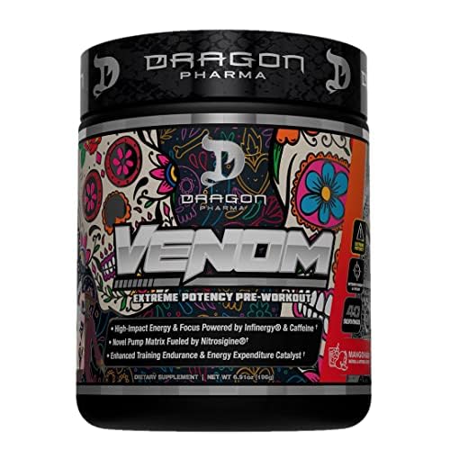 Venom Dragon Pharma, vial listo para pre-entrenamiento, mejora concentración y rendimiento en cada serie.