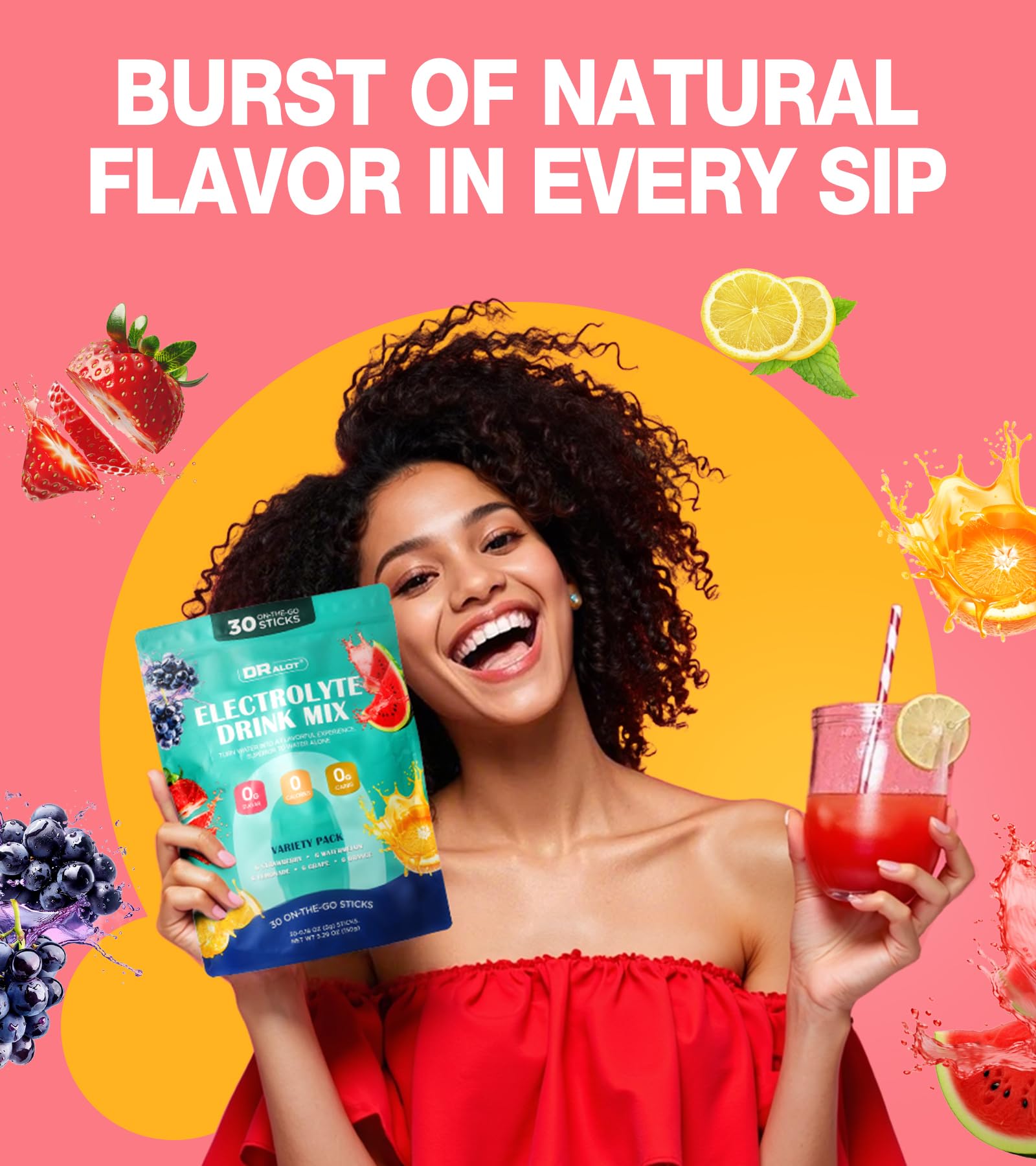 Dralot Juicy Splash: dosis de 5 g para hidratación sin complicaciones