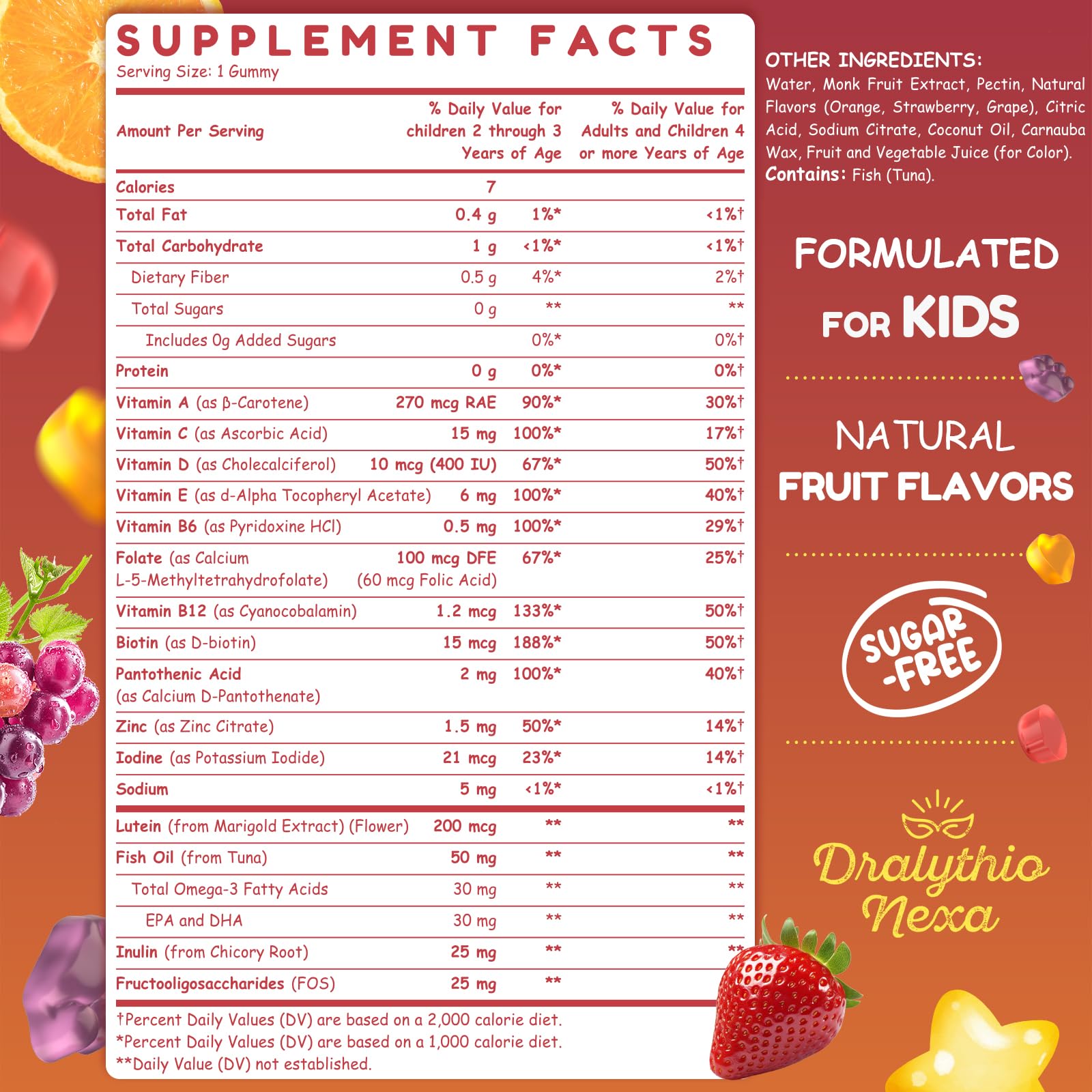 DRALYTHIO NEXA: gomitas sin azúcar endulzadas con fruta del monje.