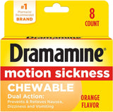 Dramamine, información de etiqueta, guía de dosificación.