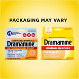 Dramamine, viaje en avión, uso portátil para mareo.