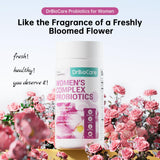 DrBioCare etiqueta de probióticos para mujer, destacando ingredientes clave para el bienestar femenino