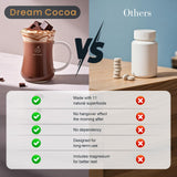 Dream Cocoa taza humeante, sabor indulgente sin cafeína