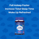 Dream Water Snoozeberry Gummies, ambiente nocturno fácil para ritual de descanso.