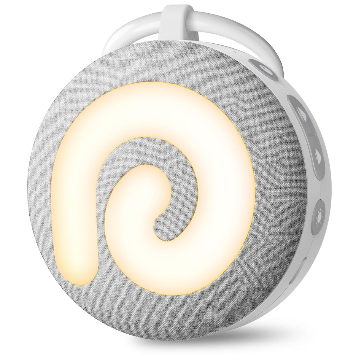 Dreamegg D11 muestra ruido blanco y luz nocturna para dormir mejor.