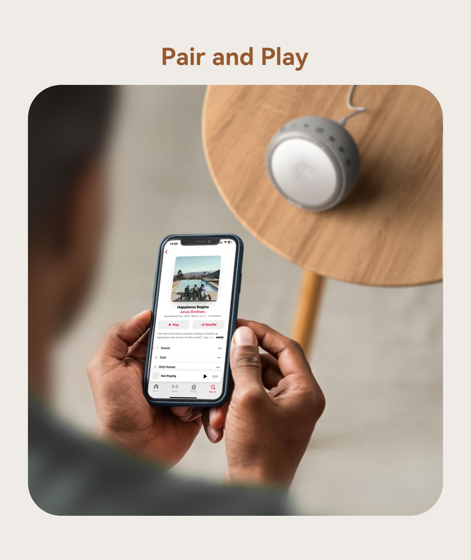 Emparejamiento móvil inalámbrico Dreamegg para reproducir música