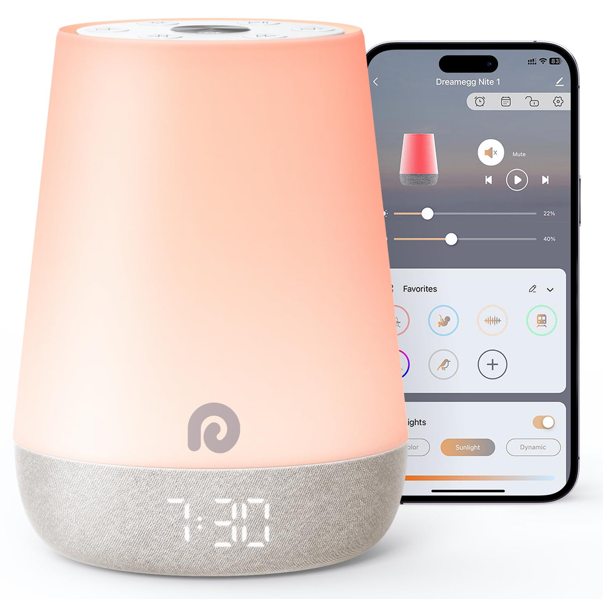 Dreamegg Maquina de Sonidos para Bebé: 34 sonidos relajantes para dormir