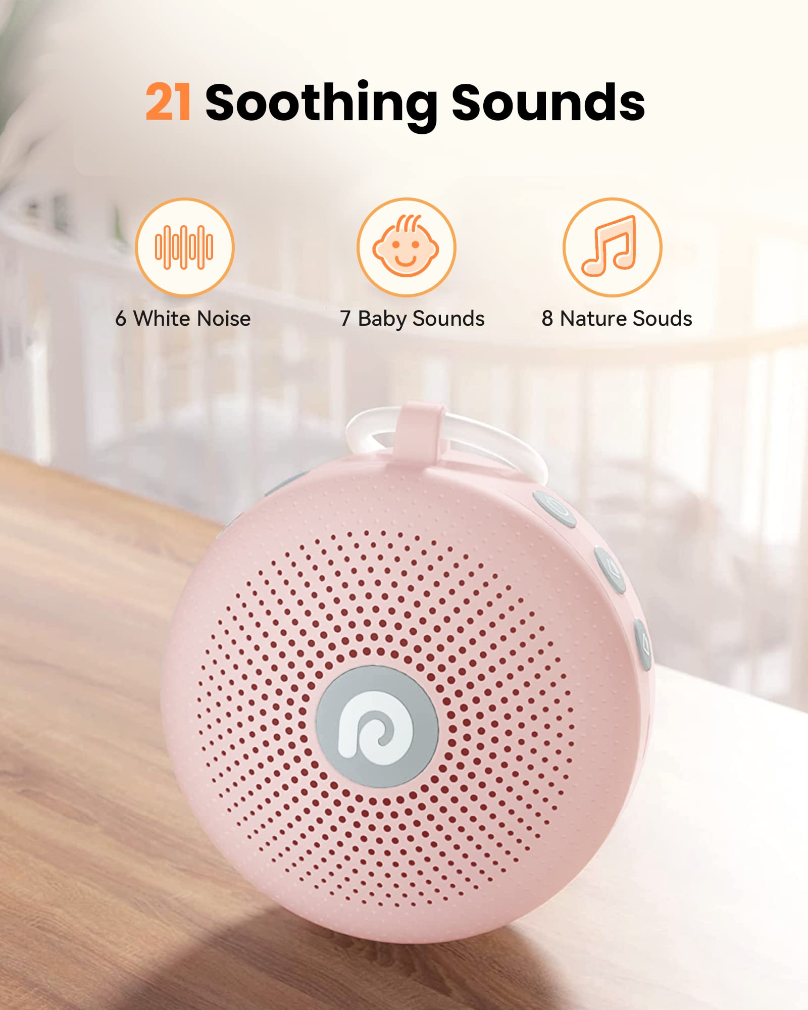 Dreamegg D11 Max con 21 sonidos relajantes para dormir o concentrarte.