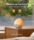 Dreamegg Sunrise 2 botón único facilita control de alarmas y sonidos.