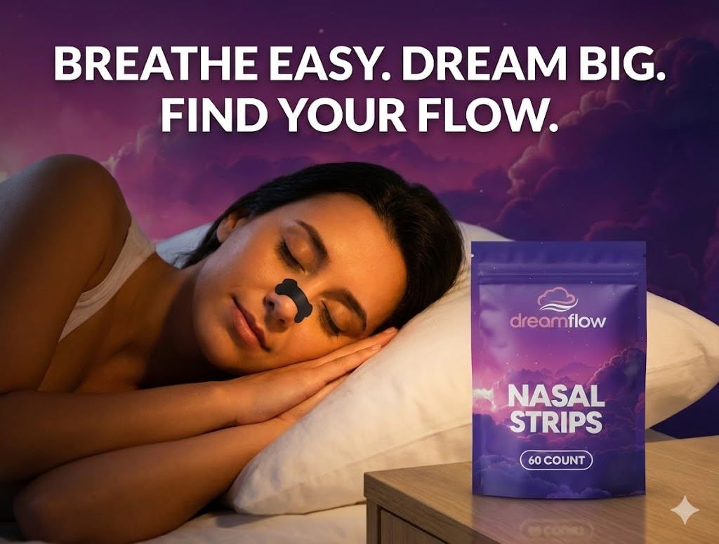 Tiras nasales Dreamflow con adhesión firme para uso nocturno