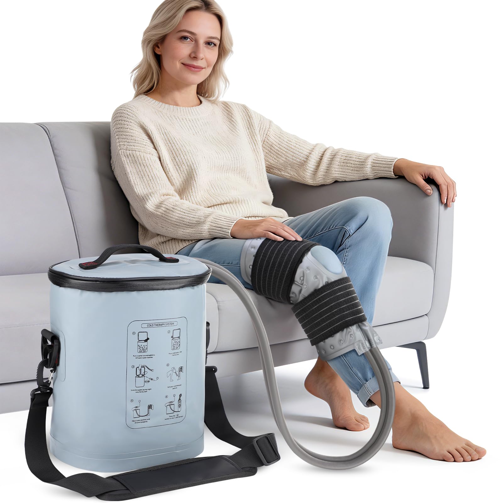 DREAMSOME máquina hielo rodilla: terapia fría continua para la recuperación.