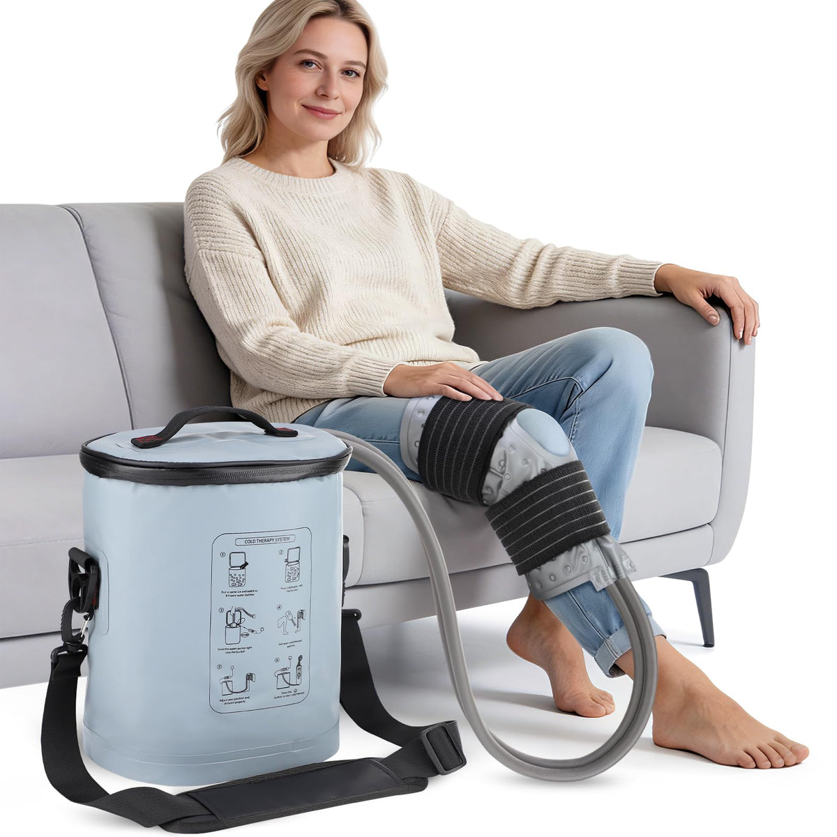DREAMSOME máquina hielo rodilla: terapia fría continua para la recuperación.