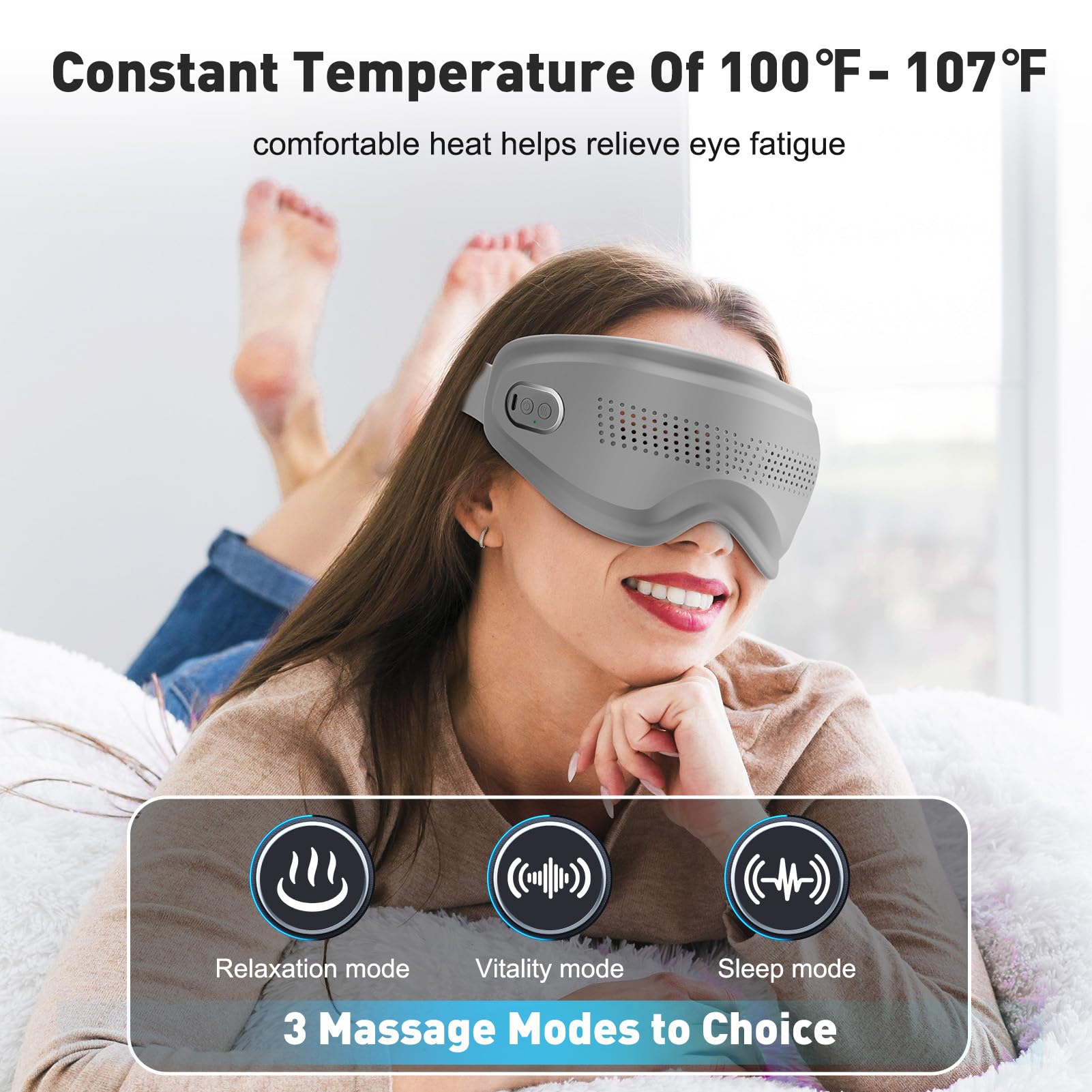 DREAMSOME Masaje ocular con acupresión de 14 puntos para comodidad visual.