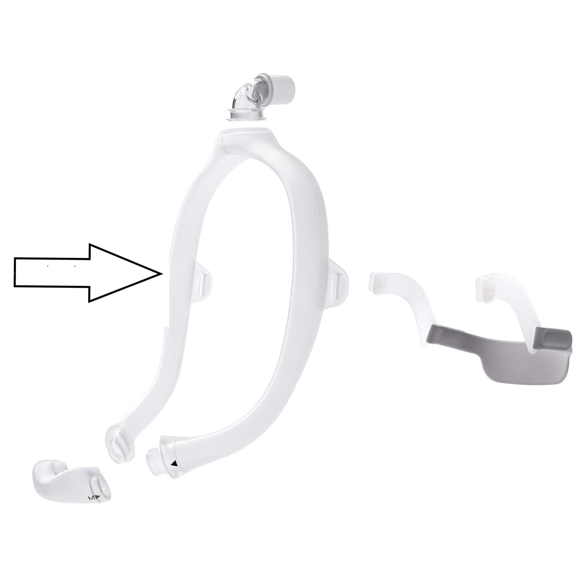 DreamWear montura nasal, diseño de entrada de aire optimizado, mayor comodidad