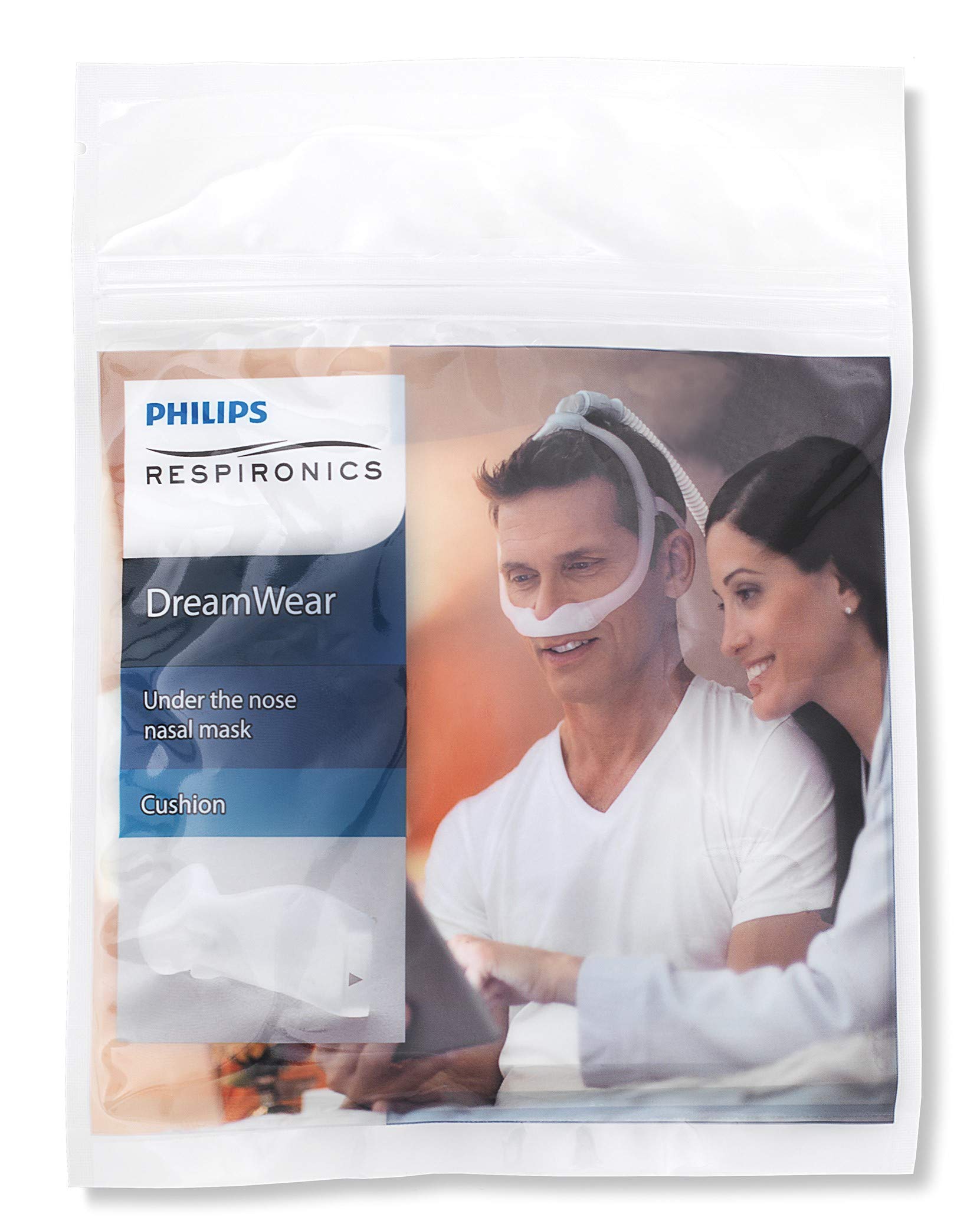 DreamWear: almohadilla nasal mediana, detalle tejido, durabilidad y suavidad