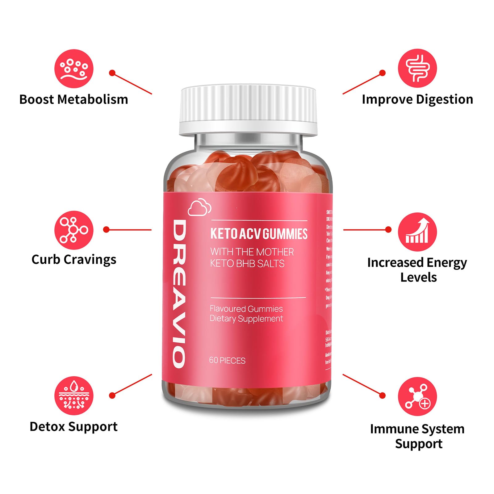 DREAVIO con ingredientes naturales sin azúcar para dietas cetogénicas y veganas