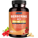 DRFOSTER Berberina HCL, botella frontal, complemento para bienestar diario.