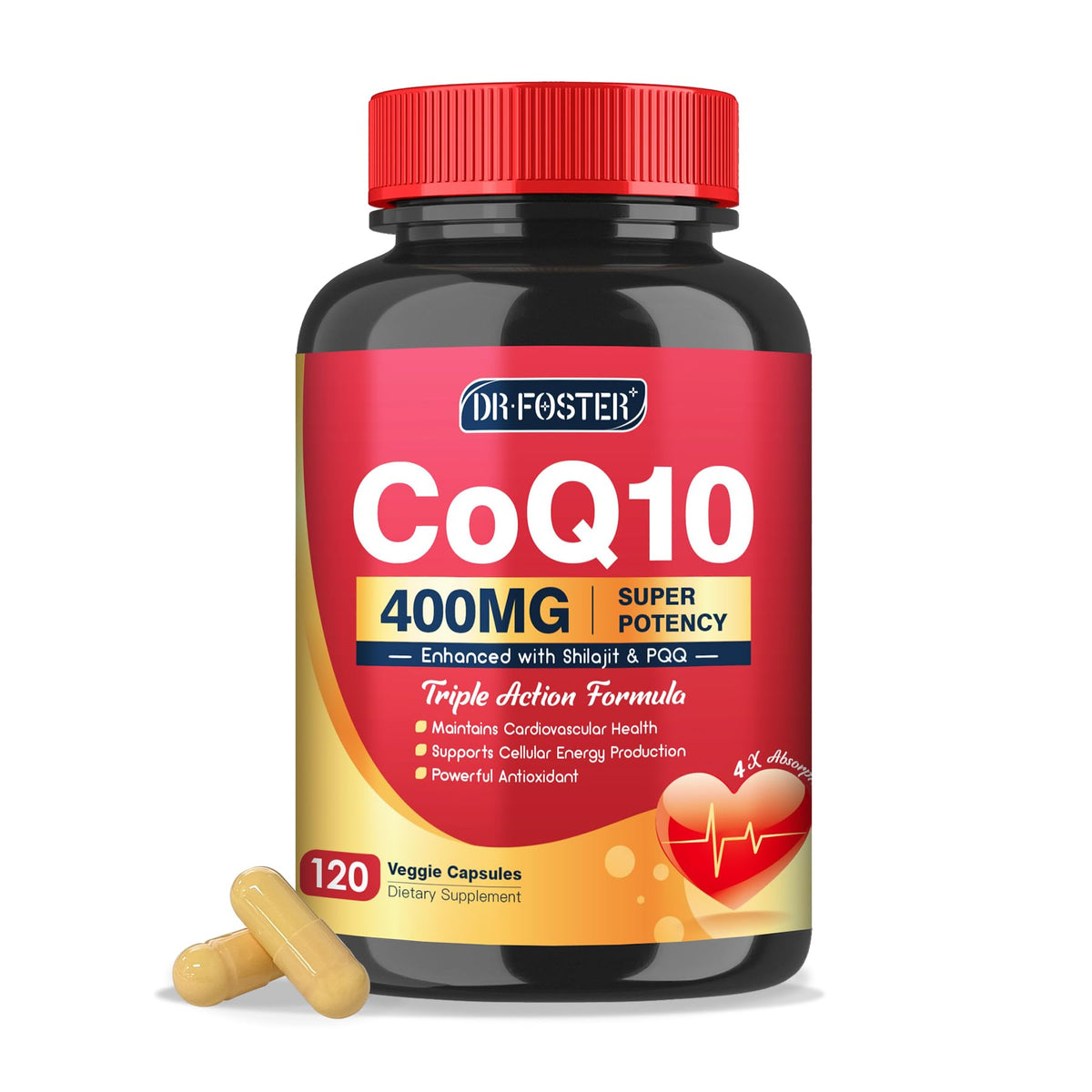 DRFOSTER CoQ10 400mg, botella: posible apoyo a la energía diaria